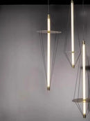 GobekUsa Disc Pendant Light: Modern Minimalist LED Chandelier for Bedroom Decor
