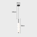 GobekUsa LED White Pearl Glass Pendant Lights for Kitchen Bar Decor - Bubble Hanging Lamp
