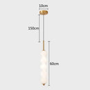 GobekUsa LED White Pearl Glass Pendant Lights for Kitchen Bar Decor - Bubble Hanging Lamp