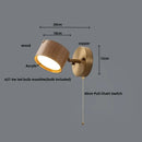 GobekUsa LED Wood Base Wall Sconce Modern Art Light Fixture for Living Room & Bathroom
