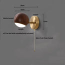 GobekUsa LED Wood Base Wall Sconce Modern Art Light Fixture for Living Room & Bathroom