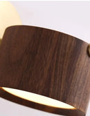 GobekUsa LED Wood Base Wall Sconce Modern Art Light Fixture for Living Room & Bathroom
