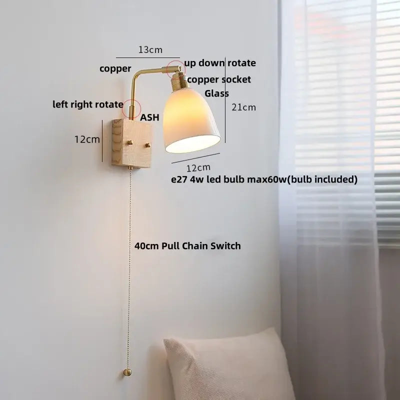 GobekUsa Ceramic LED Wall Sconce Rotatable Modern Vanity Light, photo 14 of 22