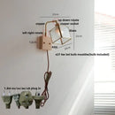 GobekUsa Brass LED Wall Lights Modern Stair Light Fixture Blue Glass Bedside Lamp