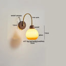 GobekUsa LED Wall Sconce Pull Chain Switch Modern Stair Lights Glass Wood