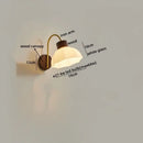 GobekUsa LED Wall Sconce Pull Chain Switch Modern Stair Lights Glass Wood