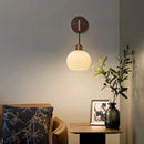 GobekUsa Copper Adjustable LED Wall Light; Modern Pull Chain Switch Glass Stair Lights