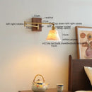 GobekUsa Ceramic Copper LED Wall Light | Modern Bedside Lamp with Pull Chain Switch
