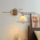 GobekUsa Ceramic Copper LED Wall Light | Modern Bedside Lamp with Pull Chain Switch