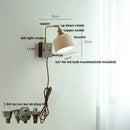 GobekUsa Ceramic LED Wall Light Fixture Reading Coffee Nordic Modern Rotatable Bedside Lamp