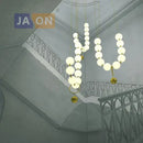 GobekUsa Brass Artistic Necklace Chandelier Lighting for Living Room