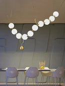 GobekUsa Brass Artistic Necklace Chandelier Lighting for Living Room