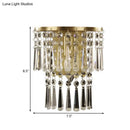 GobekUsa Modern Beveled Glass Crystal Semi-Rounded Wall Sconce Lamp in Brass - 1 Light Corridor Mount