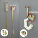 GobekUsa Brass Bidet Faucet Set for Wall Mounted Toilet - Dual Purpose Bathroom Sprayer
