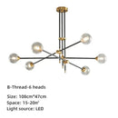 GobekUsa Geometric Glass Ball Chandelier: Post-modern LED Pendant Lights for Stylish Decor