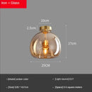 GobekUsa Glass Ball LED Ceiling Light: Modern Nordic Living Room Bedroom Kitchen Interior Decor