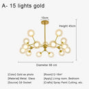 GobekUsa Glass Ball Pendant Chandelier for Living Room Bedroom Dining Room