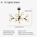 GobekUsa Glass Ball Pendant Chandelier for Living Room Bedroom Dining Room