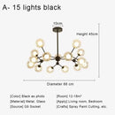GobekUsa Glass Ball Pendant Chandelier for Living Room Bedroom Dining Room