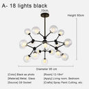 GobekUsa Glass Ball Pendant Chandelier for Living Room Bedroom Dining Room