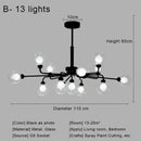 GobekUsa Glass Ball Pendant Chandelier for Living Room Bedroom Dining Room