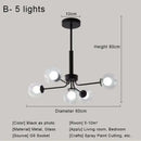 GobekUsa Glass Ball Pendant Chandelier for Living Room Bedroom Dining Room