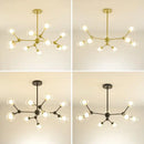 GobekUsa Glass Ball Pendant Chandelier for Living Room Bedroom Dining Room