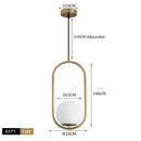 GobekUsa Glass Ball Pendant Lights Modern LED Brass Black Chrome Suspension Luminaire