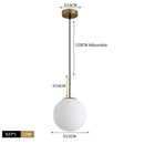 GobekUsa Glass Ball Pendant Lights Modern LED Brass Black Chrome Suspension Luminaire