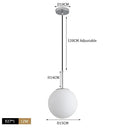 GobekUsa Glass Ball Pendant Lights Modern LED Brass Black Chrome Suspension Luminaire
