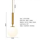 GobekUsa Glass Ball Pendant Light for Dining Room & Bedroom Decor