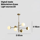 GobekUsa Glass Bubble Chandelier for Kitchen Bar Dining Bedroom Lighting