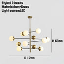 GobekUsa Glass Bubble Chandelier for Kitchen Bar Dining Bedroom Lighting