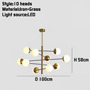 GobekUsa Glass Bubble Chandelier for Kitchen Bar Dining Bedroom Lighting