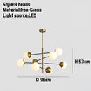 GobekUsa Glass Bubble Chandelier for Kitchen Bar Dining Bedroom Lighting