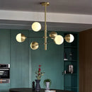 GobekUsa Glass Bubble Chandelier for Kitchen Bar Dining Bedroom Lighting