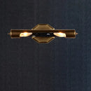 GobekUsa Metallic Shade Bedroom Wall Sconce with 2 Bulbs and Brass Finish, Available in 14"/18" Width