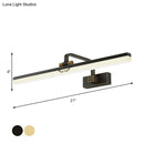 GobekUsa Modern Black/Brass Metal Wall Sconce LED Vanity Light for Dressing Table