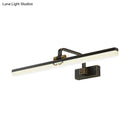 GobekUsa Modern Black/Brass Metal Wall Sconce LED Vanity Light for Dressing Table