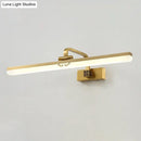 GobekUsa Modern Black/Brass Metal Wall Sconce LED Vanity Light for Dressing Table
