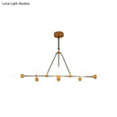 GobekUsa Brass Finish Island Light with Orb Shade - 8-Light Metal Hanging Lamp for Dining Room