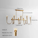 GobekUsa Black Pendant Chandelier: Luxury French Style Candle Hanging Light for Kitchen Island