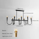 GobekUsa Black Pendant Chandelier: Luxury French Style Candle Hanging Light for Kitchen Island