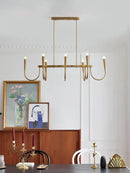GobekUsa Black Pendant Chandelier: Luxury French Style Candle Hanging Light for Kitchen Island
