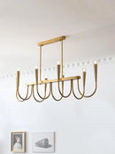 GobekUsa Black Pendant Chandelier: Luxury French Style Candle Hanging Light for Kitchen Island