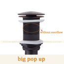 Modern brass black pop up drain stopper bathroom sink overflow by Decorbites