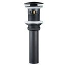 Modern brass black pop up drain stopper bathroom sink overflow by Decorbites