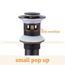 Modern brass black pop up drain stopper bathroom sink overflow by Decorbites