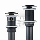 Modern brass black pop up drain stopper bathroom sink overflow by Decorbites