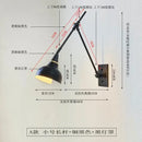 GobekUsa Brass Black Swing Arm Wall Lamp LED E14 for Kitchen Study Bedroom